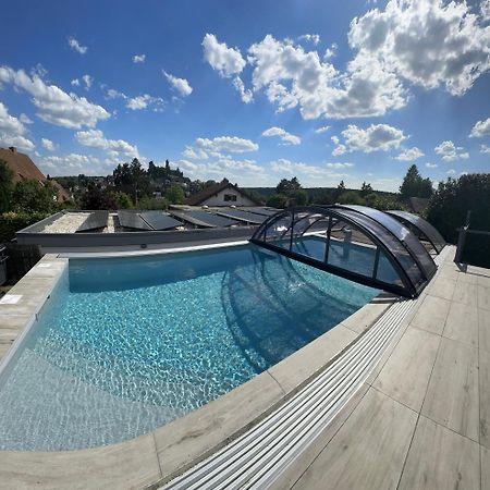 Ferienwohnung Schlossblick - 4 Sterne Sauna Pool Whirlpool Exklusiv ブラウンフェルス エクステリア 写真